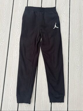 Jordan Black Kids' Jogger Sweatpants with White Jumpman